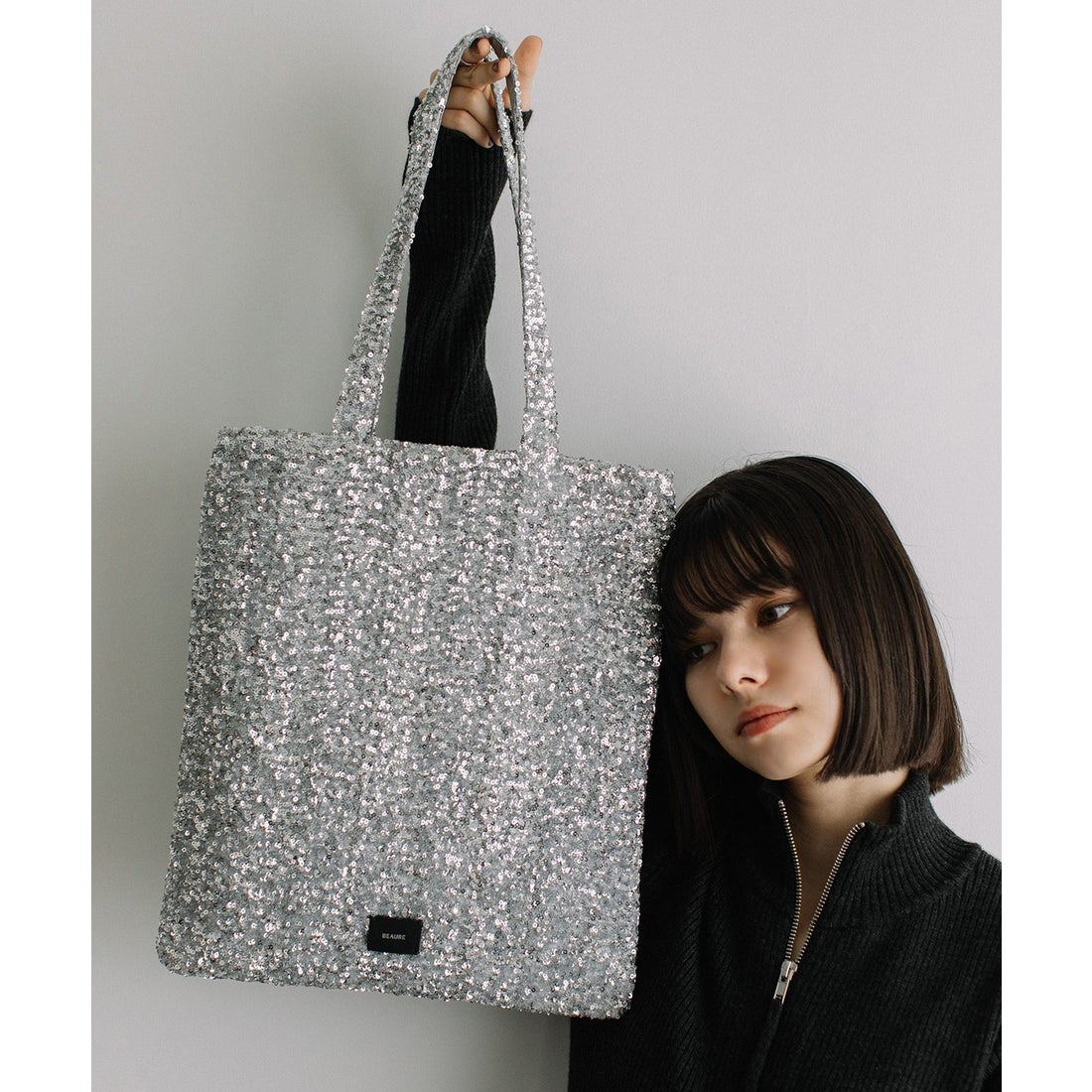 ビュレ Beau're トートバッグ スパンコール A4 鞄 スクエア トート