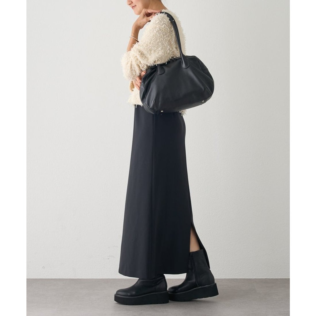 ビアズリー BEARDSLEY 《近日予約開始》レザーミドルブーツ （black