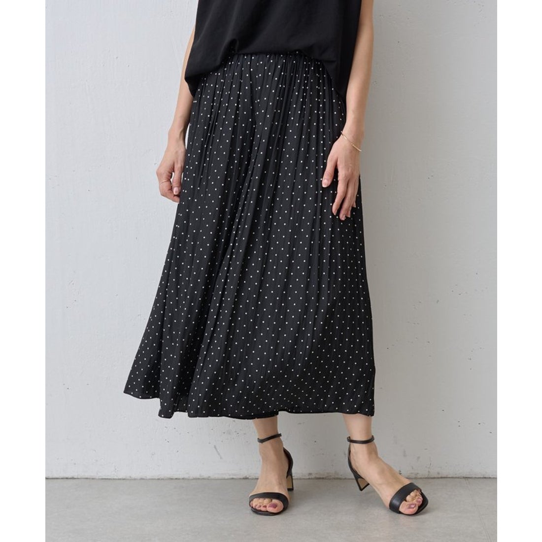 ビアズリー BEARDSLEY 《3サイズ展開》シワシフォンギャザーパンツ