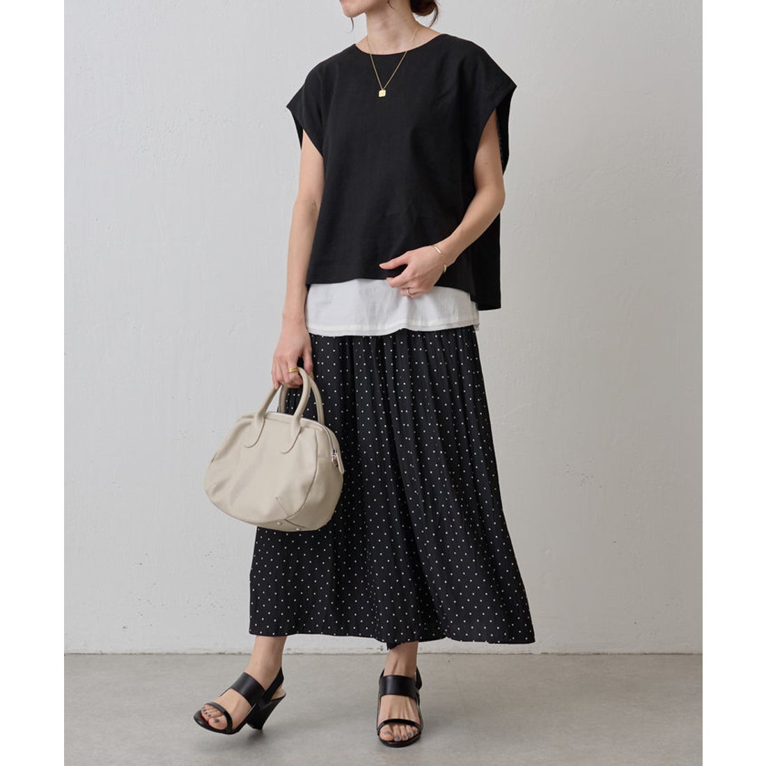 ビアズリー BEARDSLEY 《3サイズ展開》シワシフォンギャザーパンツ