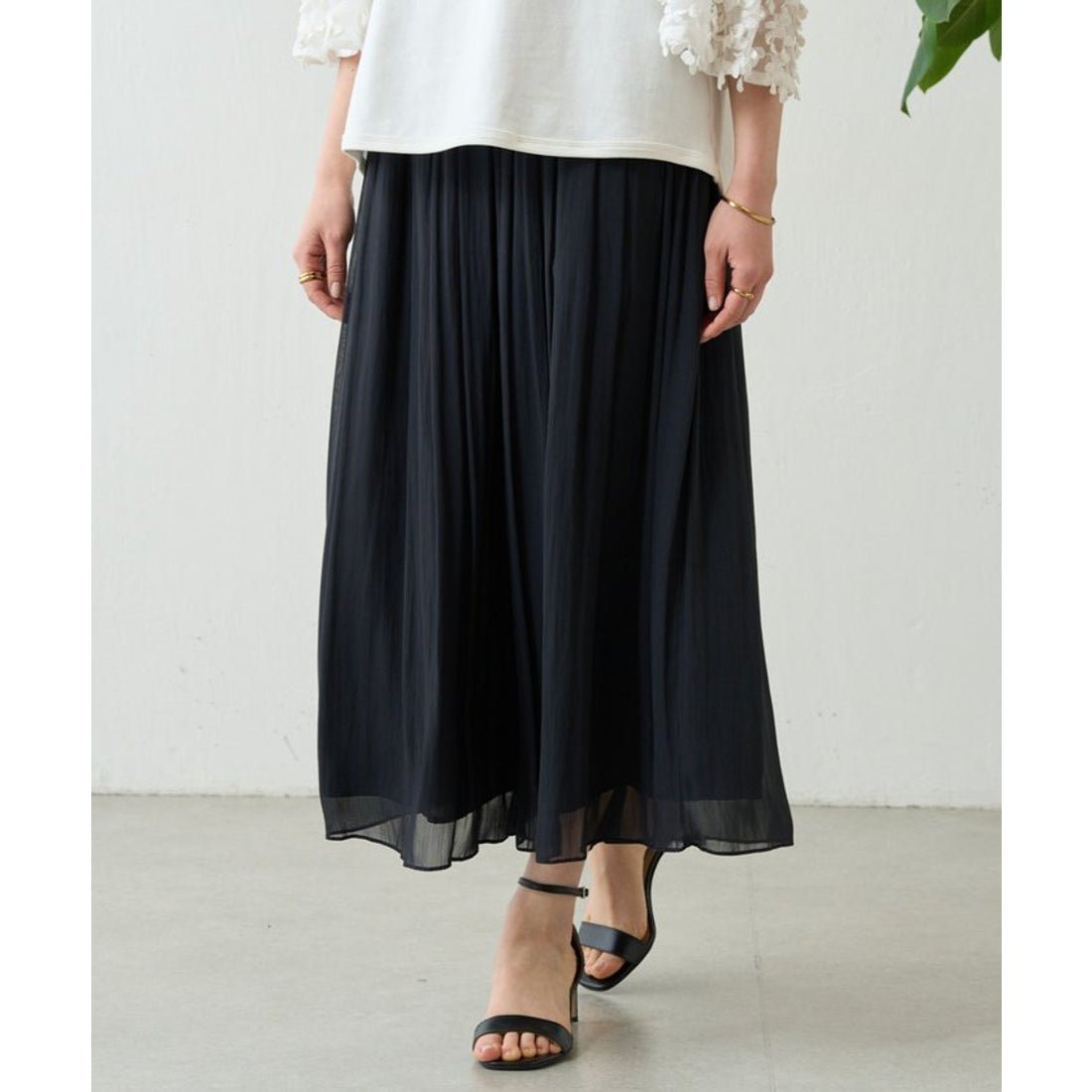 ビアズリー BEARDSLEY NEWシワシフォンギャザーパンツ （brown