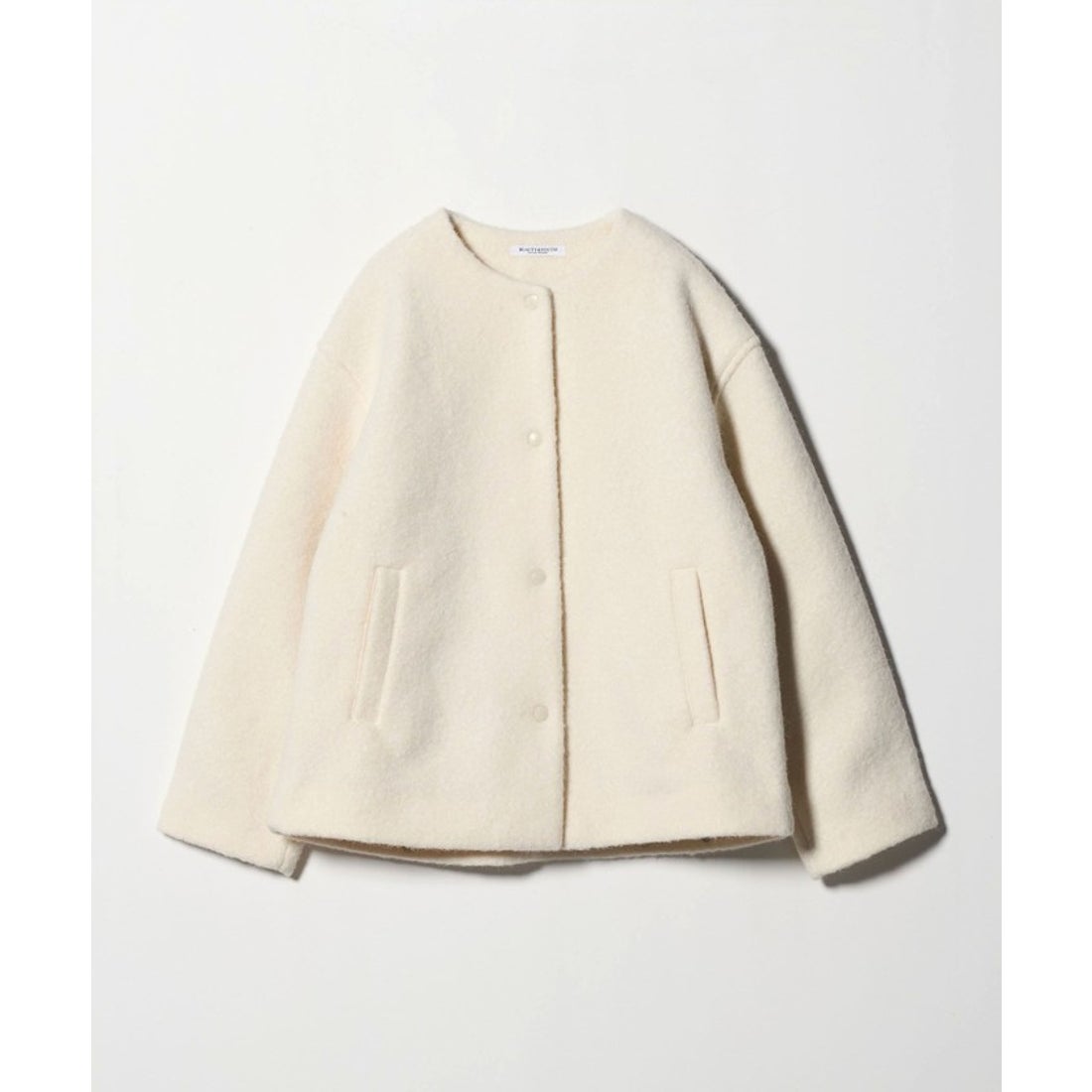 BEAUTY&YOUTH UNITED ARROWS ブークレー ノーカラーブルゾン （LT.GRAY