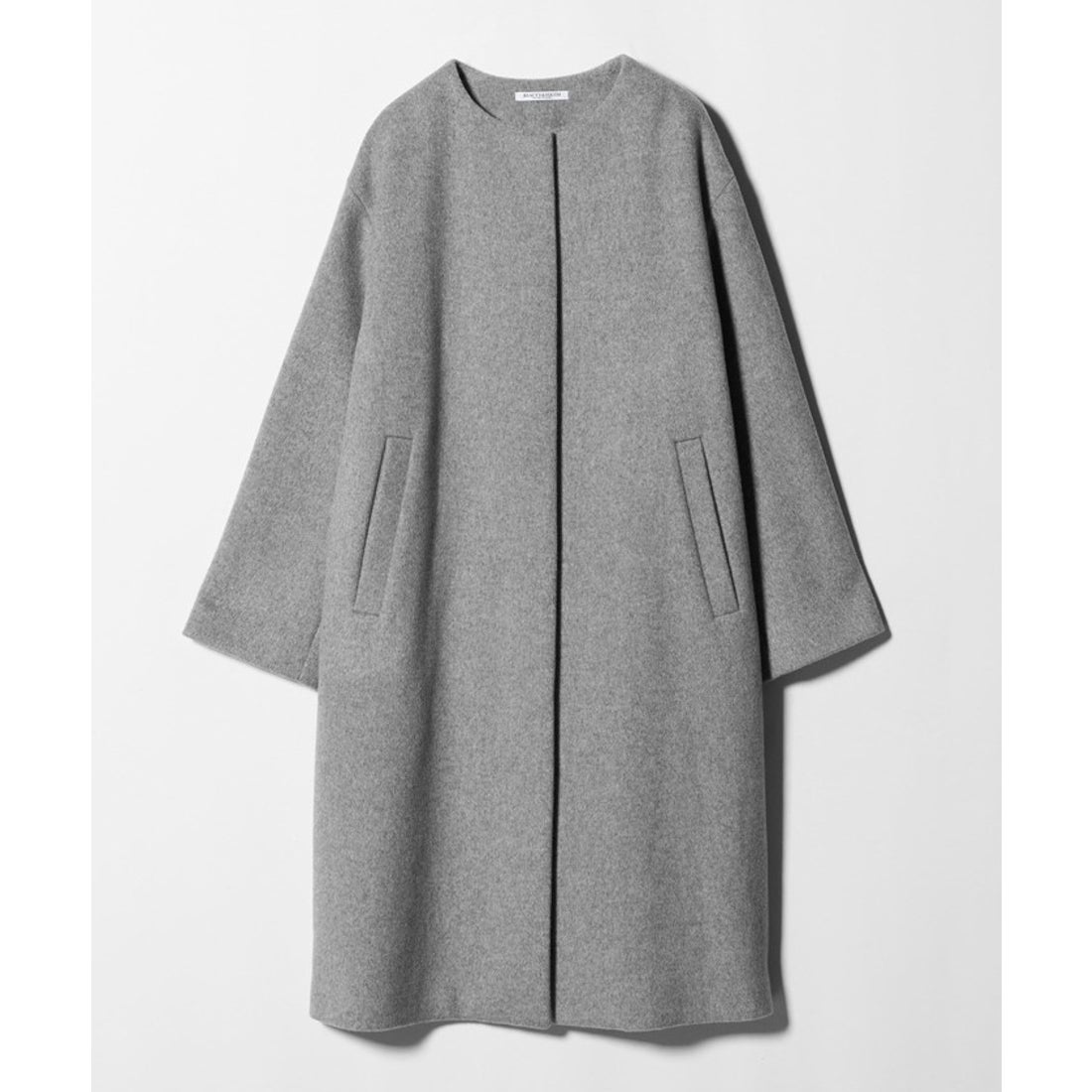 BEAUTY&YOUTH UNITED ARROWS 毛ナイロン ノーカラーコート （MD.GRAY