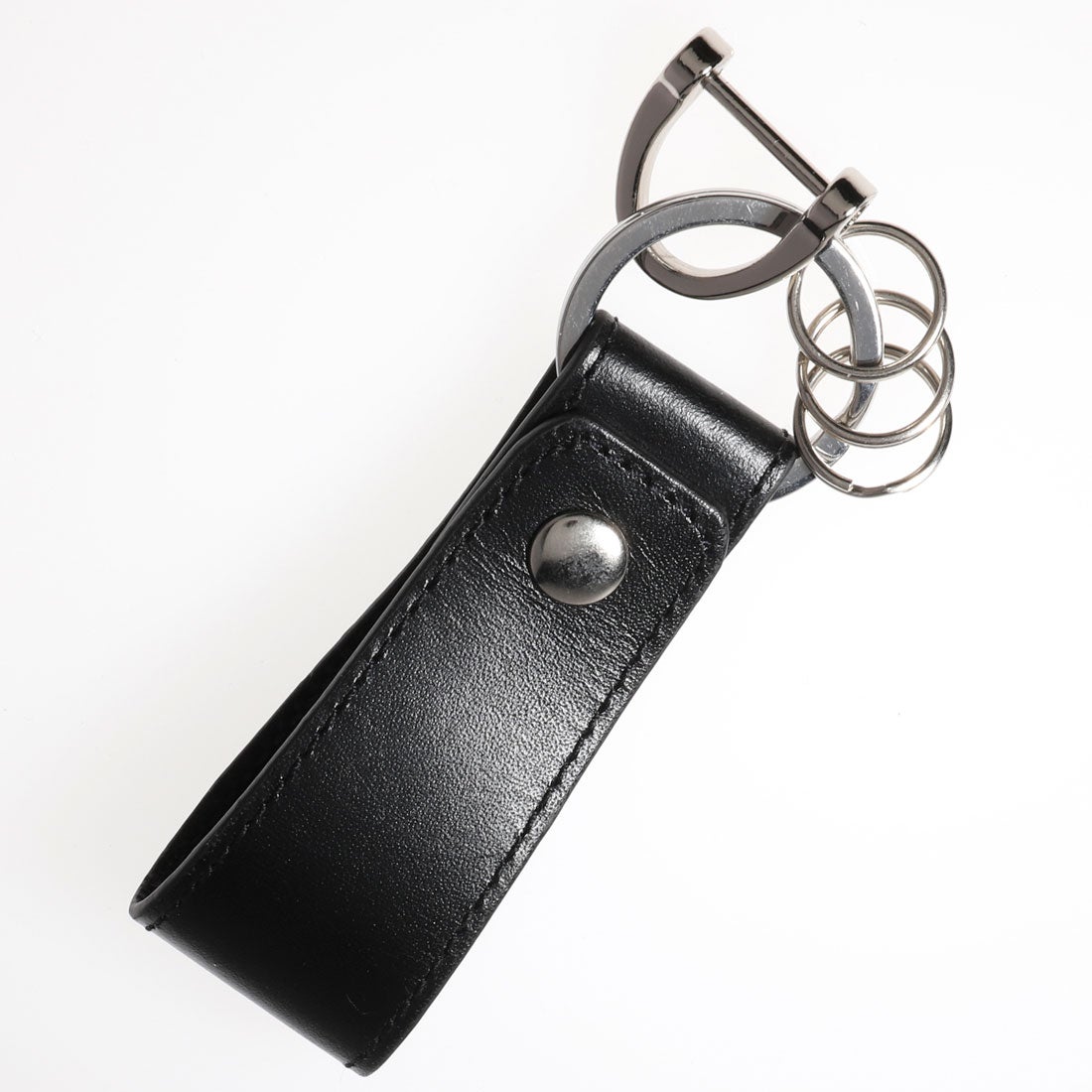 イタリアンレザー キーリング / Amber -アンバー- （ロイヤルブラック