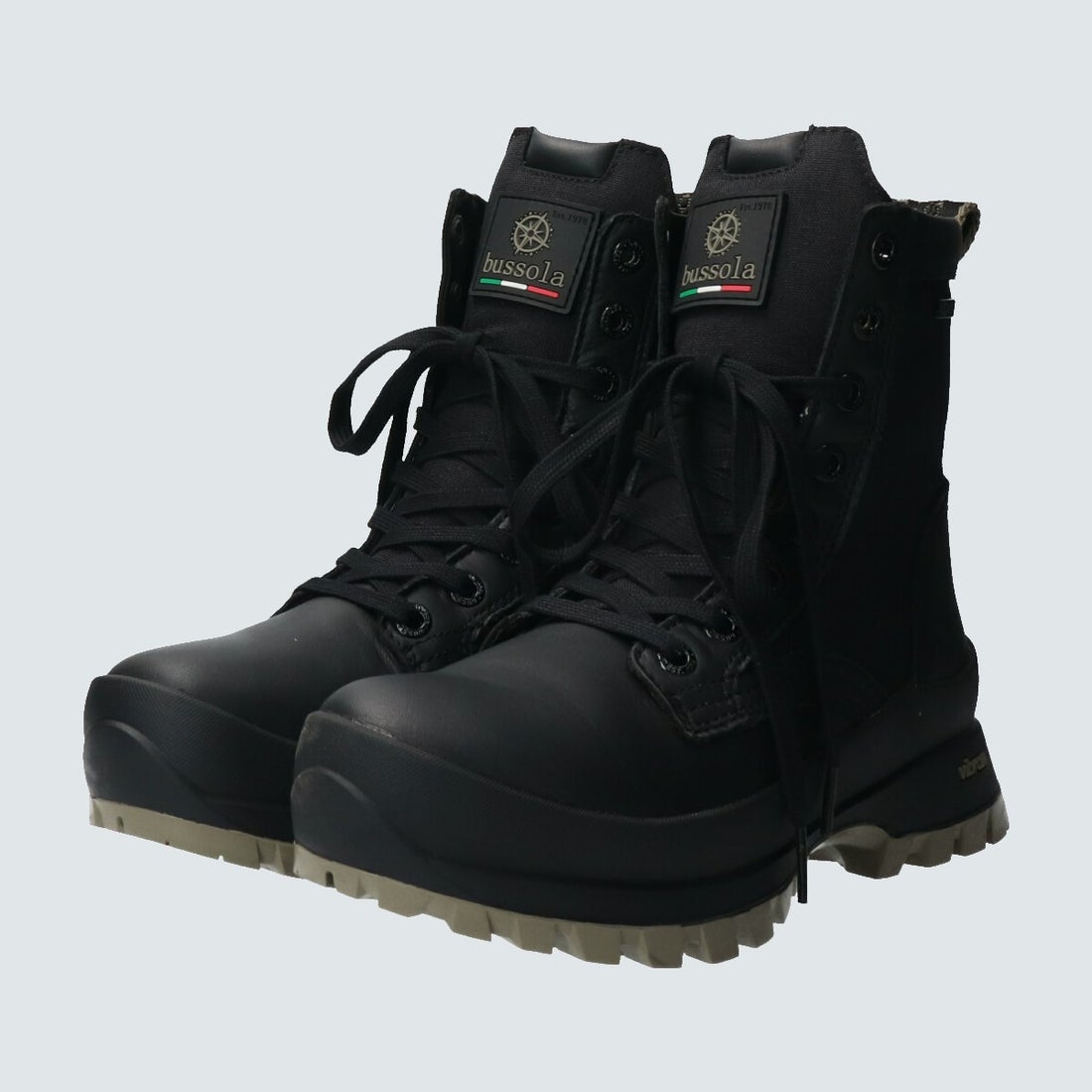 ブソラ bussola ビブラムソール防水ショートブーツ （ブラックコンビ