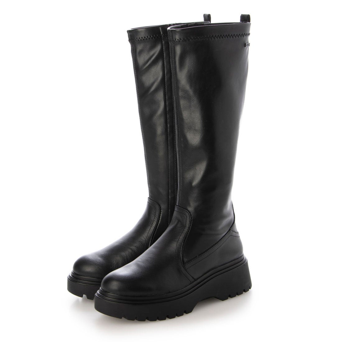 ブソラ bussola 晴雨兼用ストレッチロングブーツ （ブラック