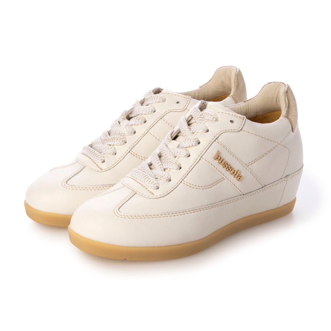 bussola ブソラ PISA 本革オールレザー インヒールスニーカー （White