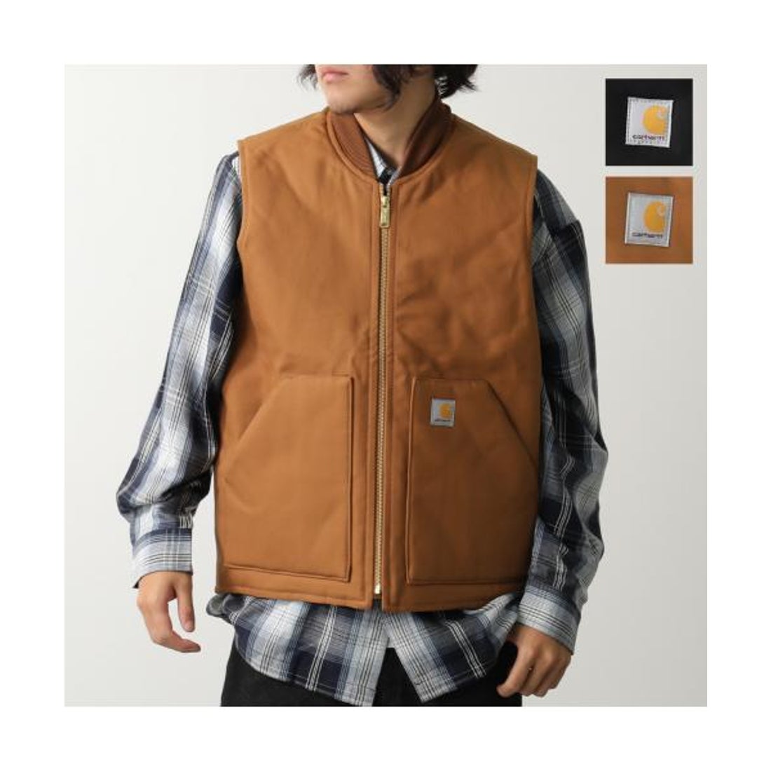 Carhartt 中綿ベスト OV0001-M 106676 ダック ジレ （BRN/ブラウン