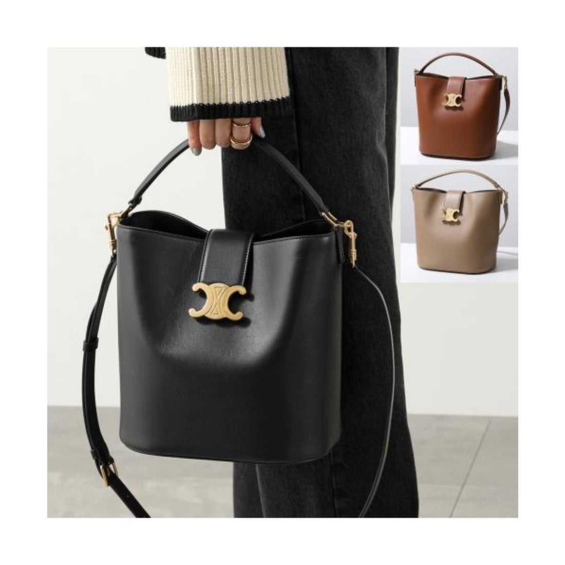 セリーヌ CELINE CELINE ハンドバッグ Medium Bucket Louise 116613FX9