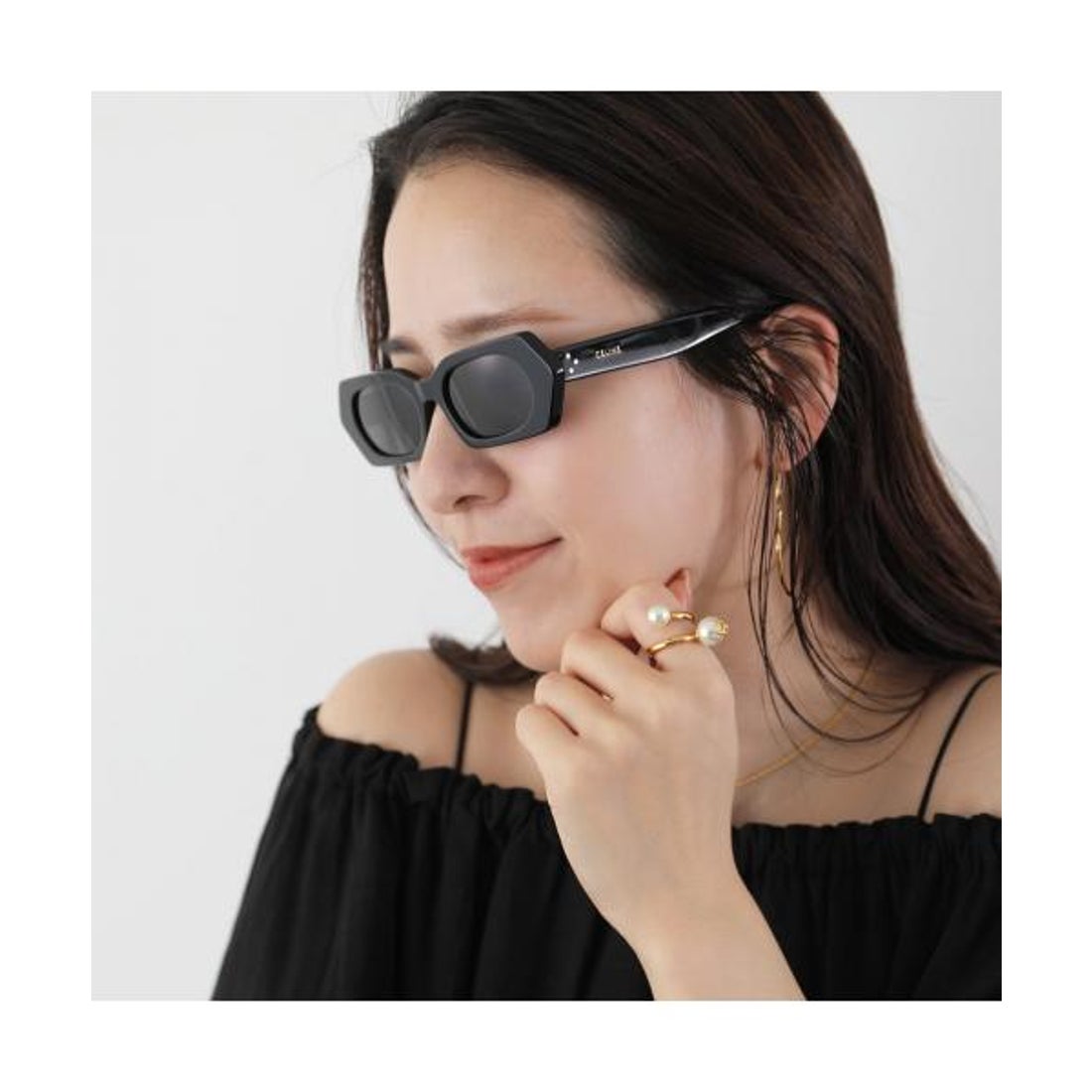 セリーヌ CELINE CELINE サングラス CL40243I ポリゴン型 オーバル型