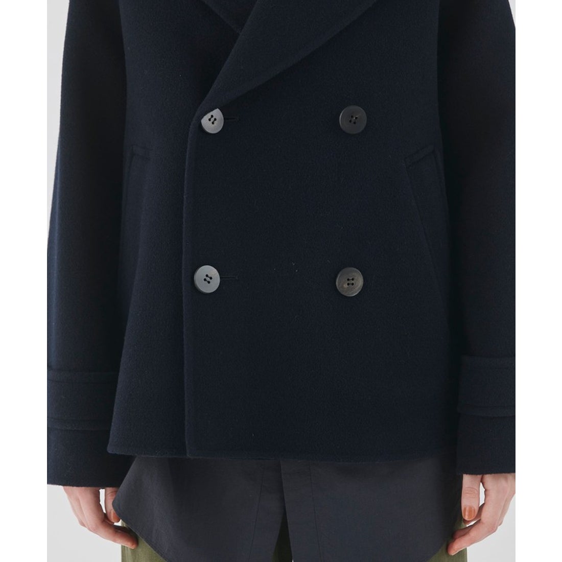 ギャルリー・ヴィー GALERIE VIEウールカシミヤダブルフェイス Pコート