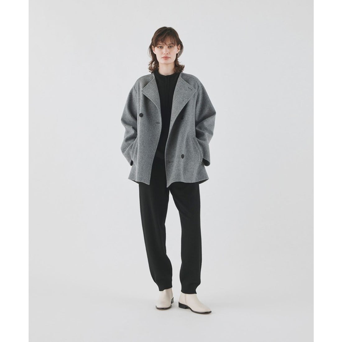 ギャルリー・ヴィー GALERIE VIE ウールダブルフェイス カラーレス