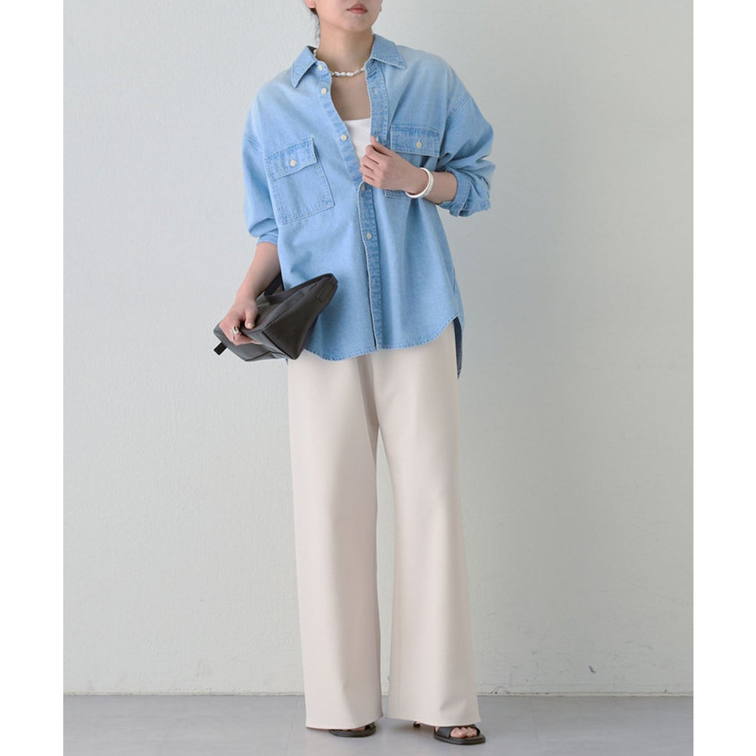 ガリャルダガランテ GALLARDAGALANTE デニムシャツ （blue