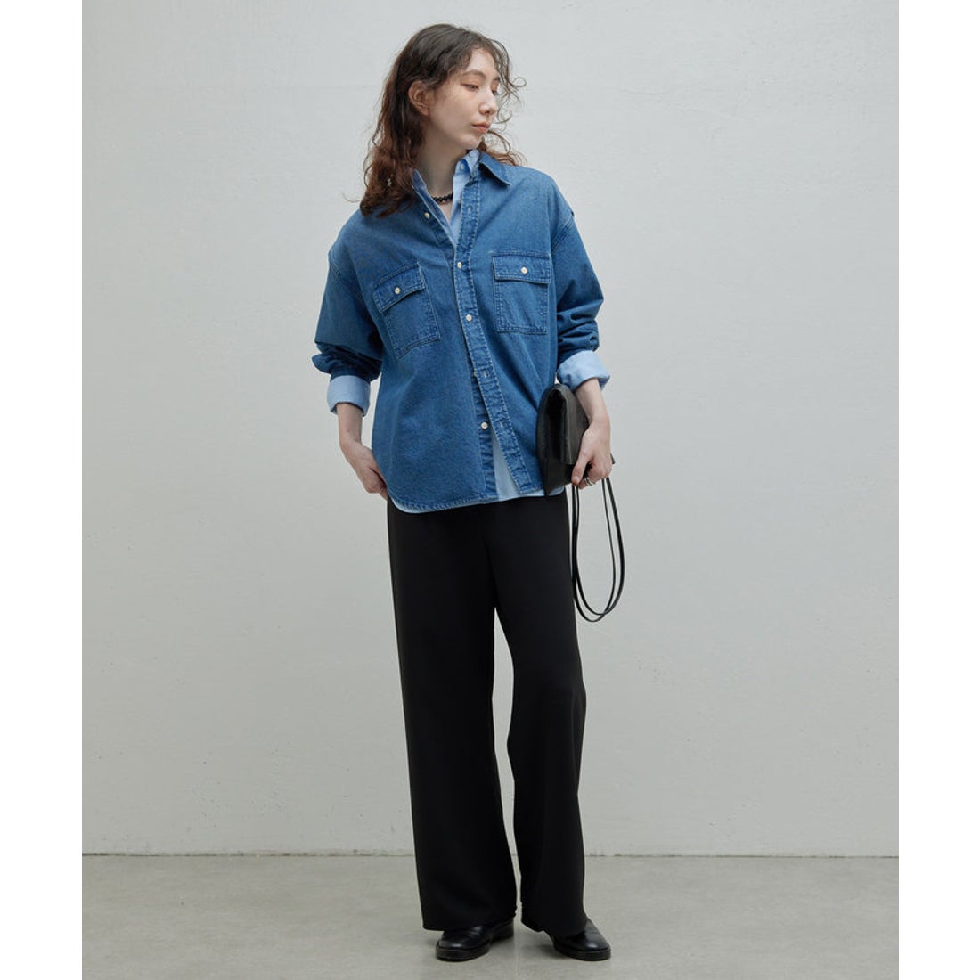 ガリャルダガランテ GALLARDAGALANTE デニムシャツ （blue