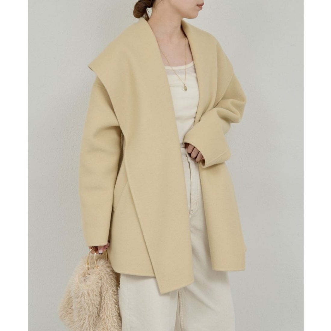 ガリャルダガランテ GALLARDAGALANTE リバーショールコート （camel