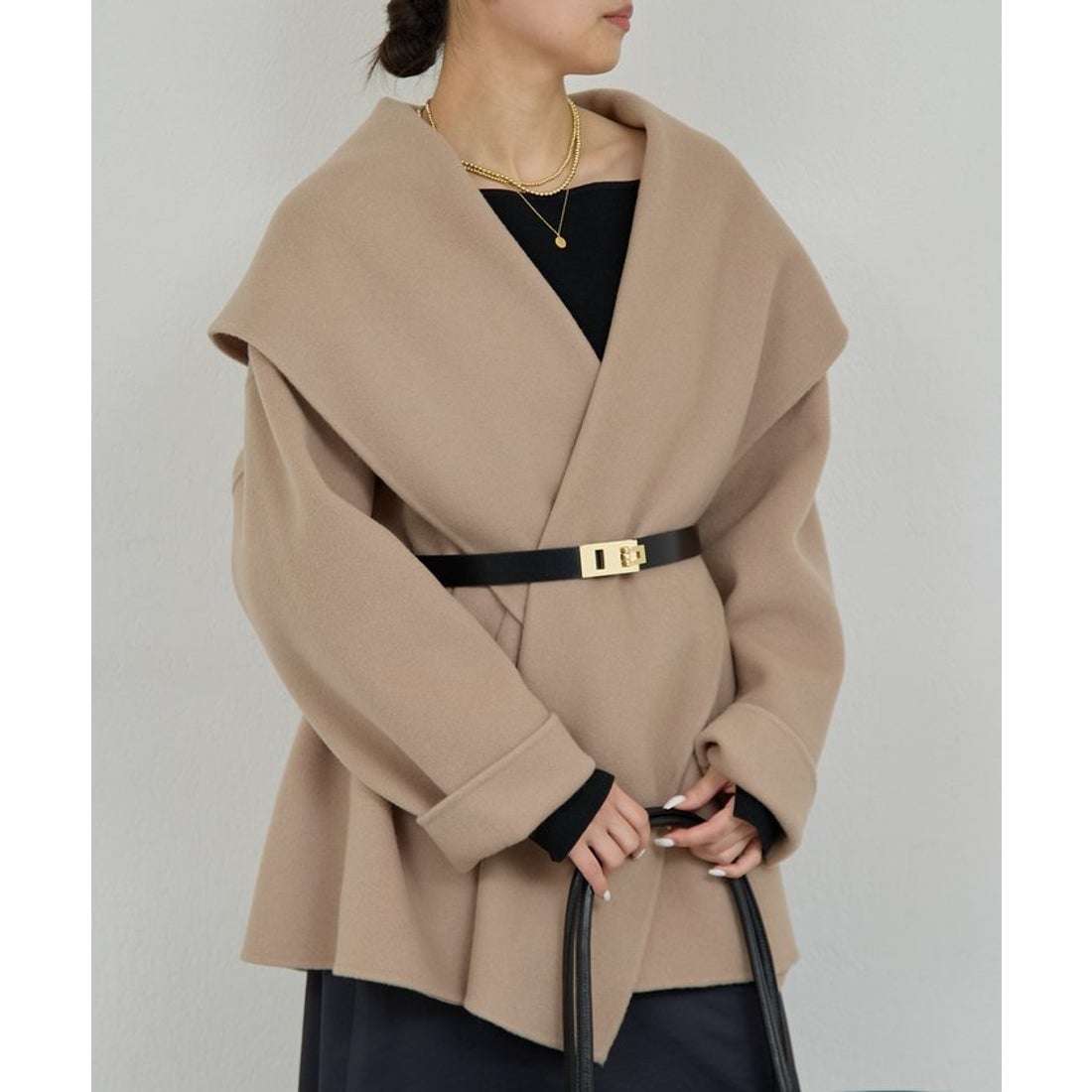 ガリャルダガランテ GALLARDAGALANTE リバーショールコート （camel