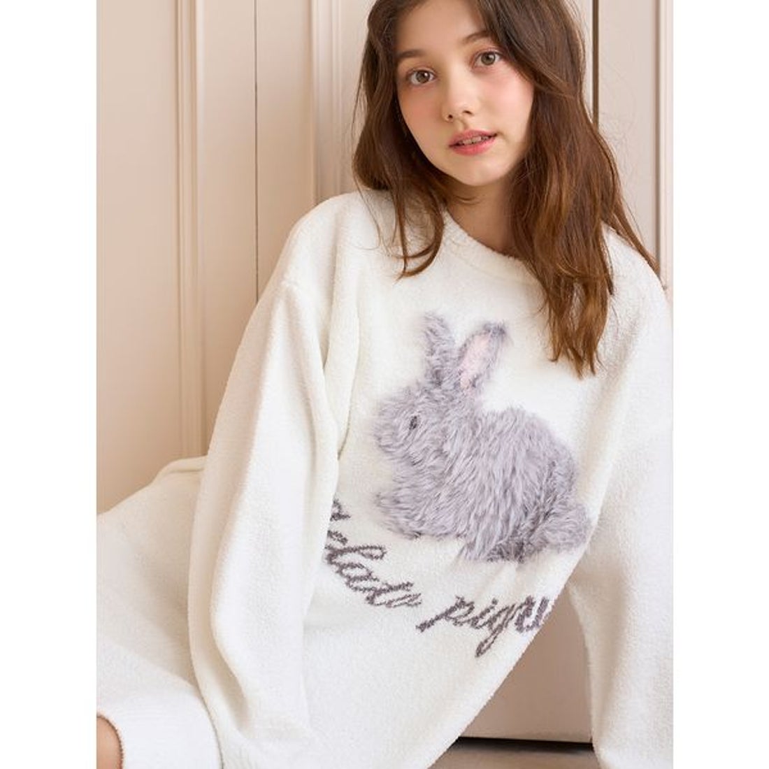 ジェラートピケ gelato pique ベビモコラビットジャガードワンピース