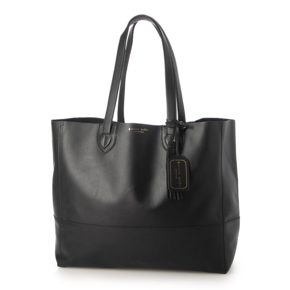 ジェニュインレザー Genuine Leather 本革 軽量トートバッグ 横型