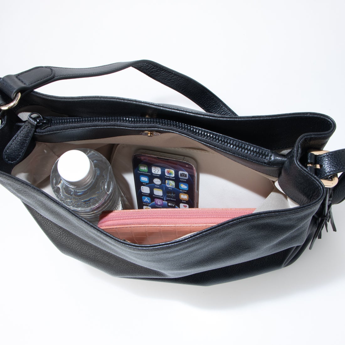 ジェニュインレザー Genuine Leather 天然シボ 本革バッグ ワン