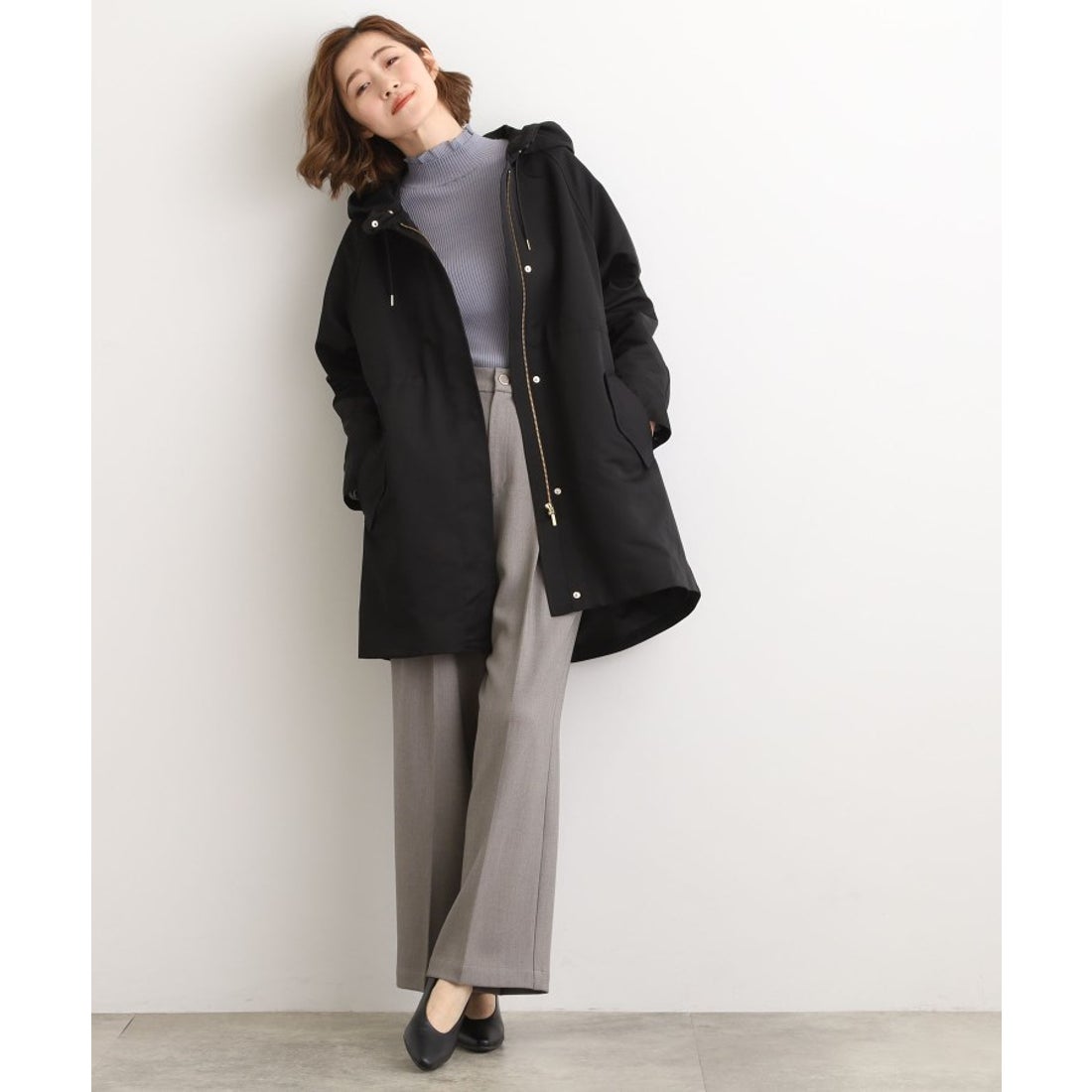 グローブ grove ボアライナー付き3WAYモッズコート （グレージュ(050