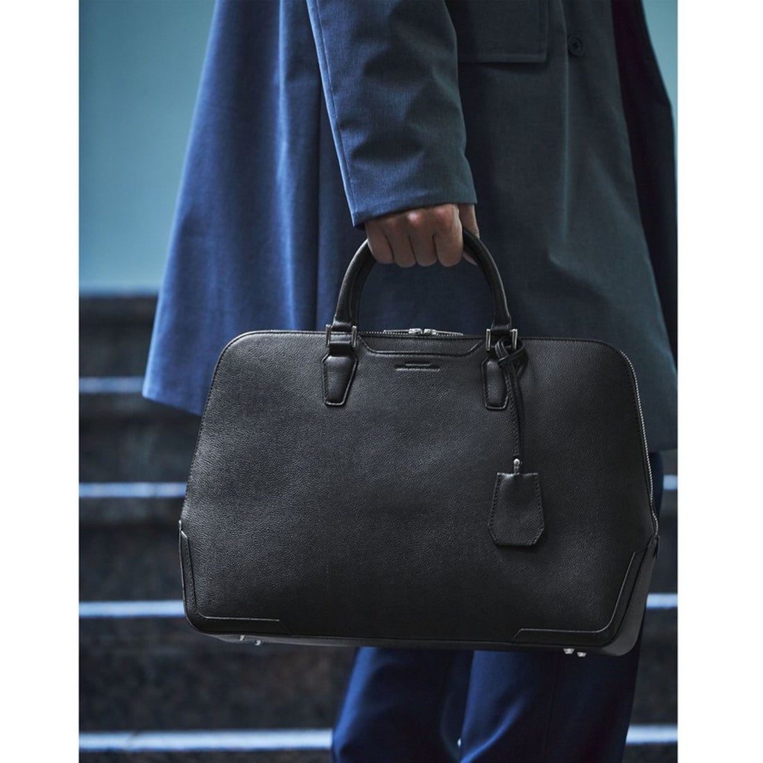 UNITED ARROWS green label relaxing エンボス レザー ブリーフケース