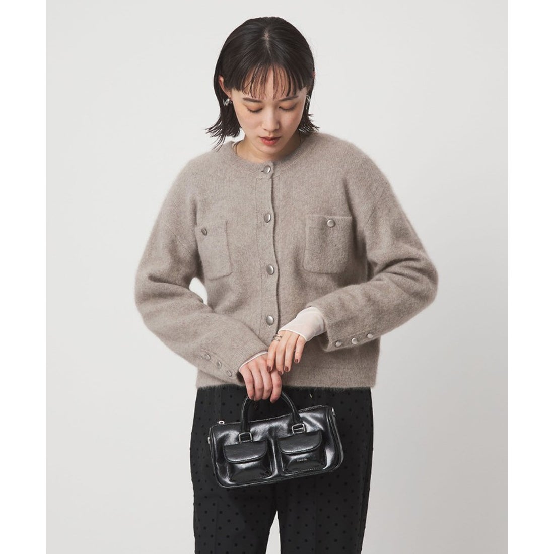 UNITED ARROWS green label relaxing ヘアリー ニット ジャケット