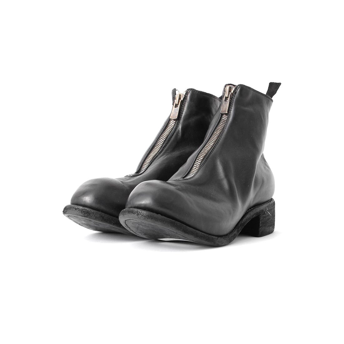 グイディ GUIDI PL1 Front Zip Boots Double Sole （Black