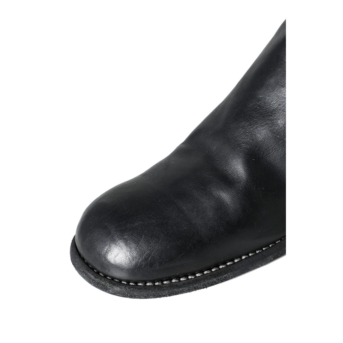GUIDI Back Zip Boots Single Sole Wide Model（Black） - Osaka