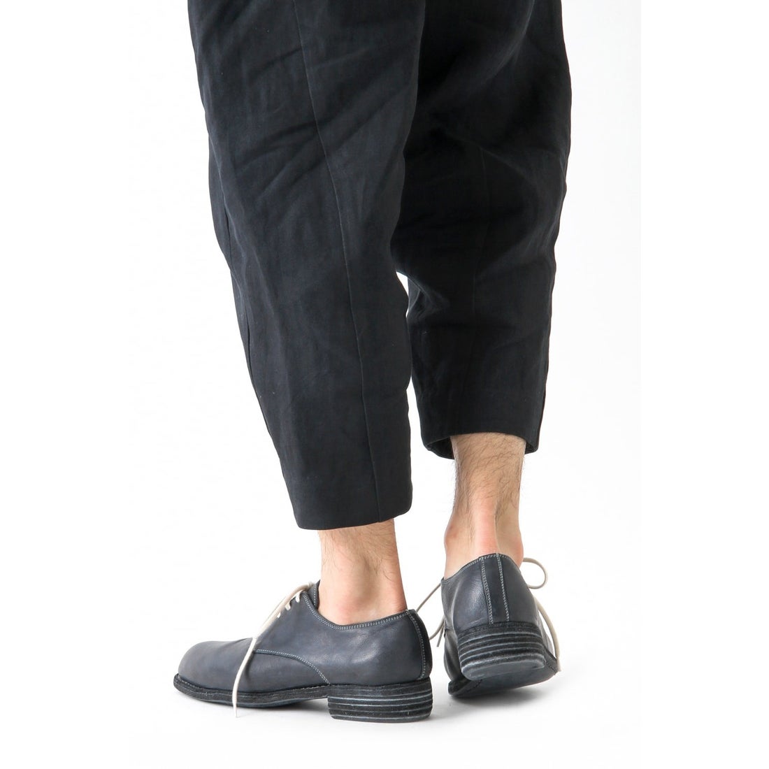 グイディ GUIDI Vintage Ball Derby Shoes （Navy） -デザイナーズ