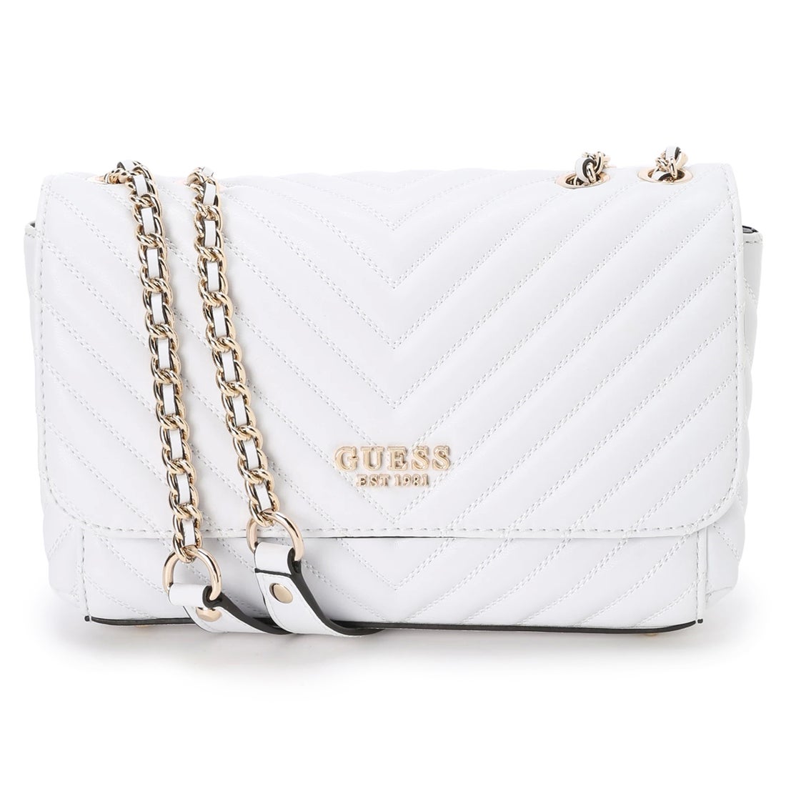 ゲス GUESS KEILLAH Convertible Crossbody Flap （WHI） -waja bazar