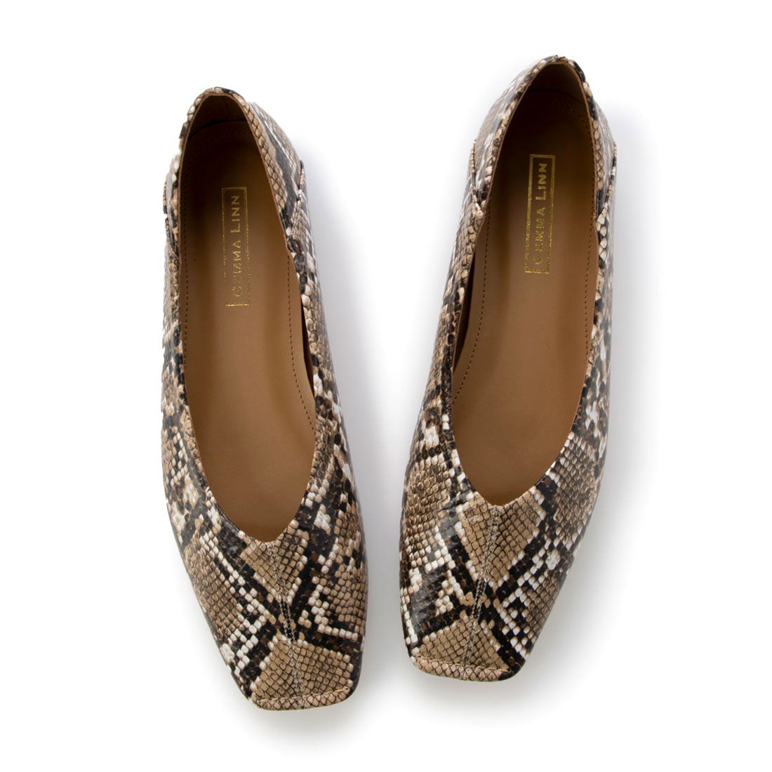 ダニエラアンドジェマ Daniella & GEMMA トゥステッチフラットシューズ