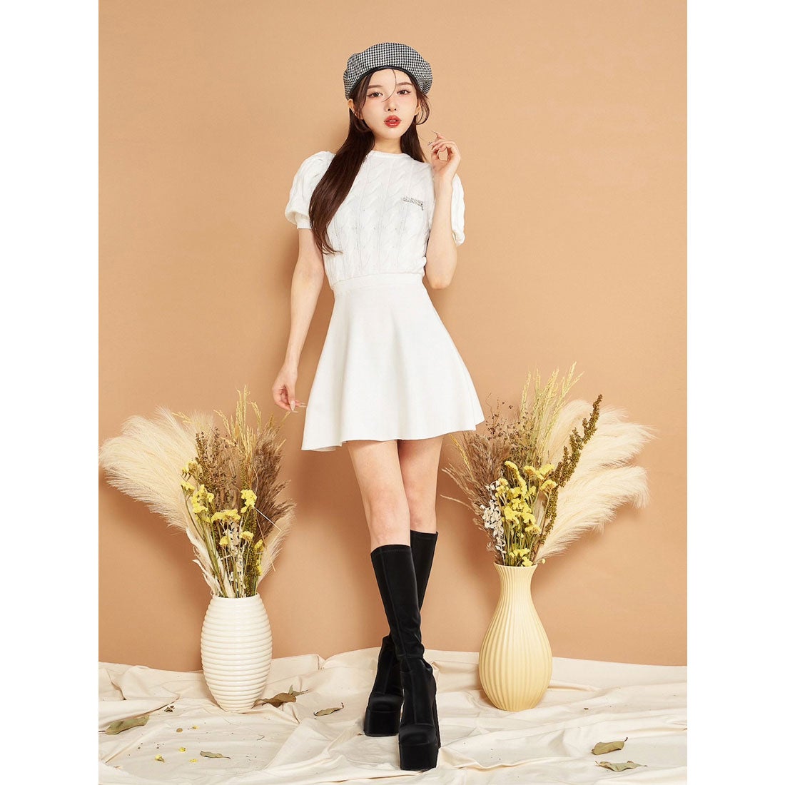 ダーリッチ Darich ウルトラストレッチレザーロングブーツ （ブラック