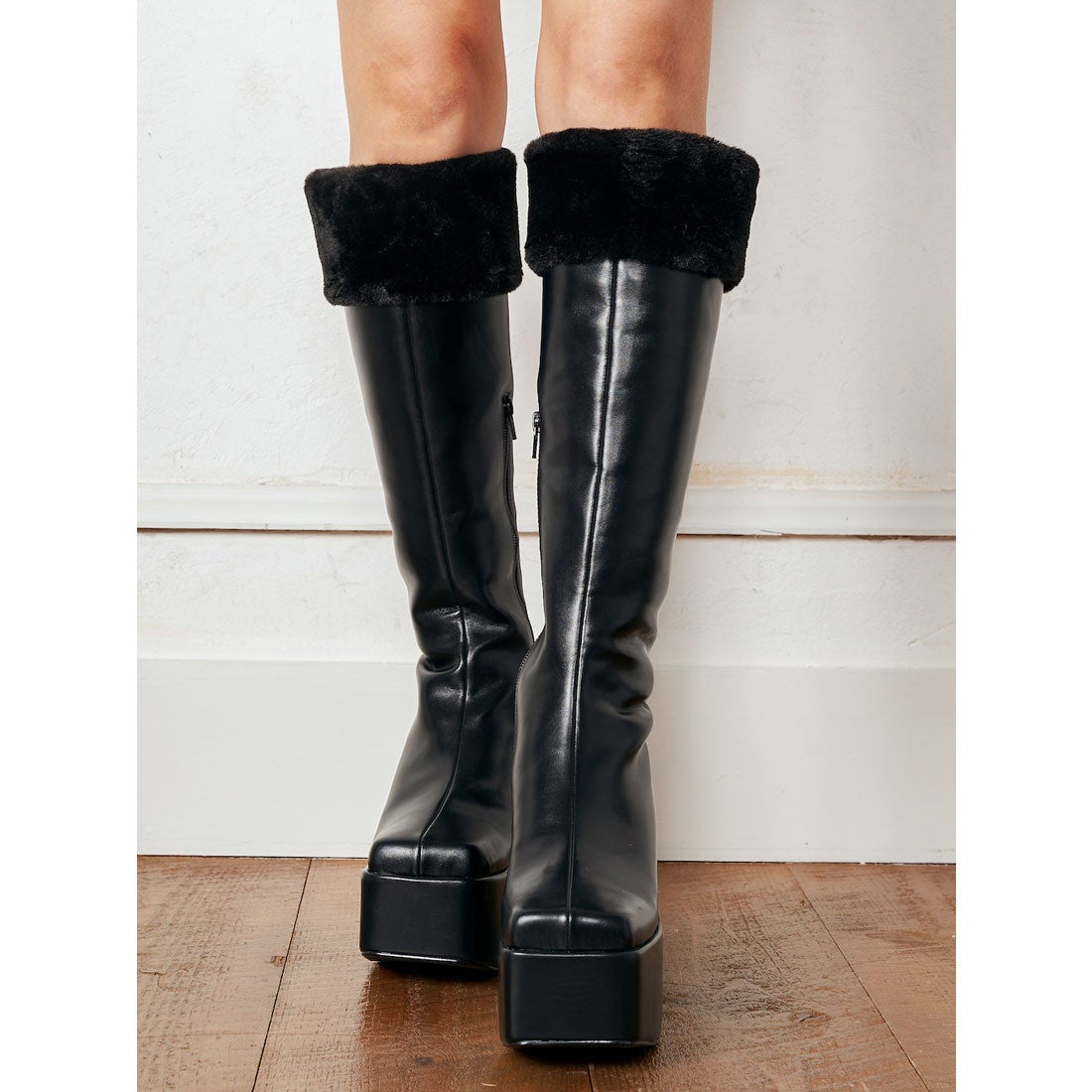 ダーリッチ Darich ファープラットフォームロングブーツ （ブラック