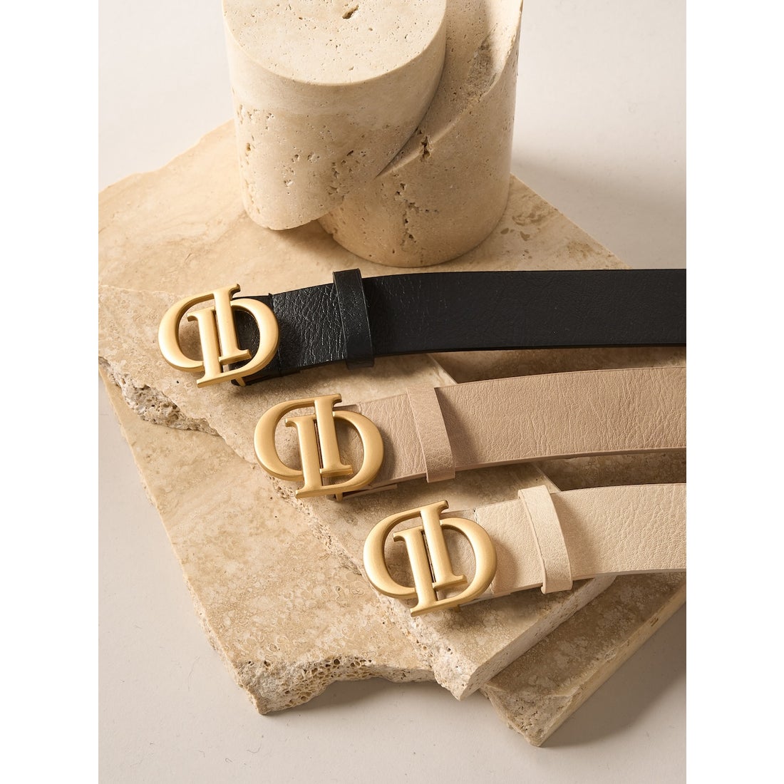 ダーリッチ Darich Dモチーフレザーベルト （アイボリー