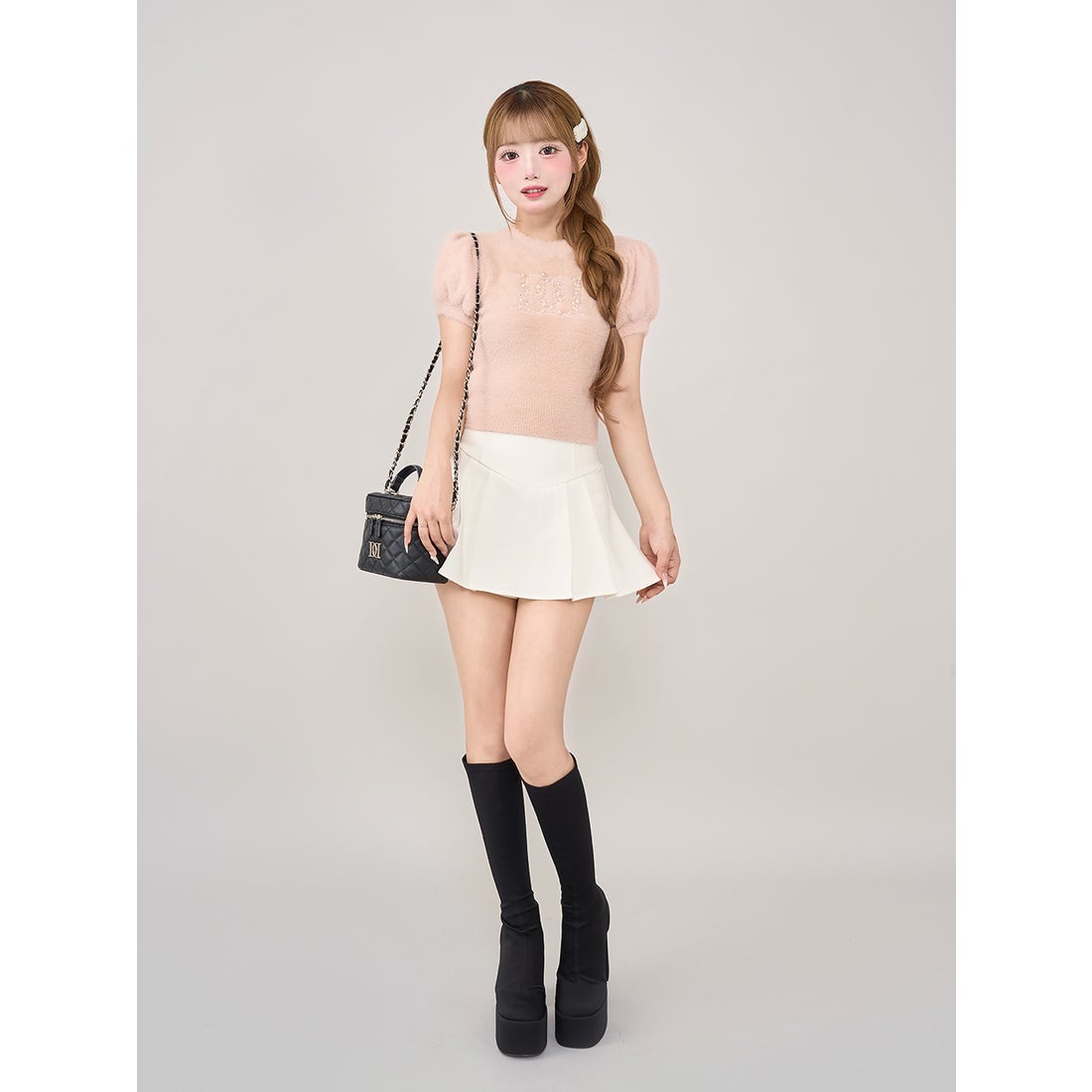 ダーリッチ Darich ウルトラストレッチロングブーツ （アイボリー