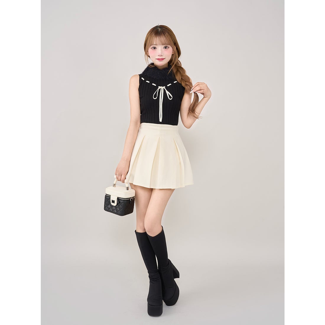 ダーリッチ Darich ウルトラストレッチロングブーツ （アイボリー