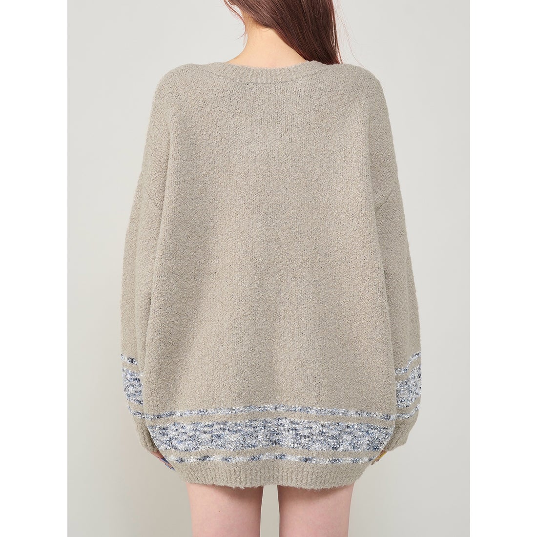 ダーリッチ Darich ミックスカラーRDニットチュニック （ホワイト