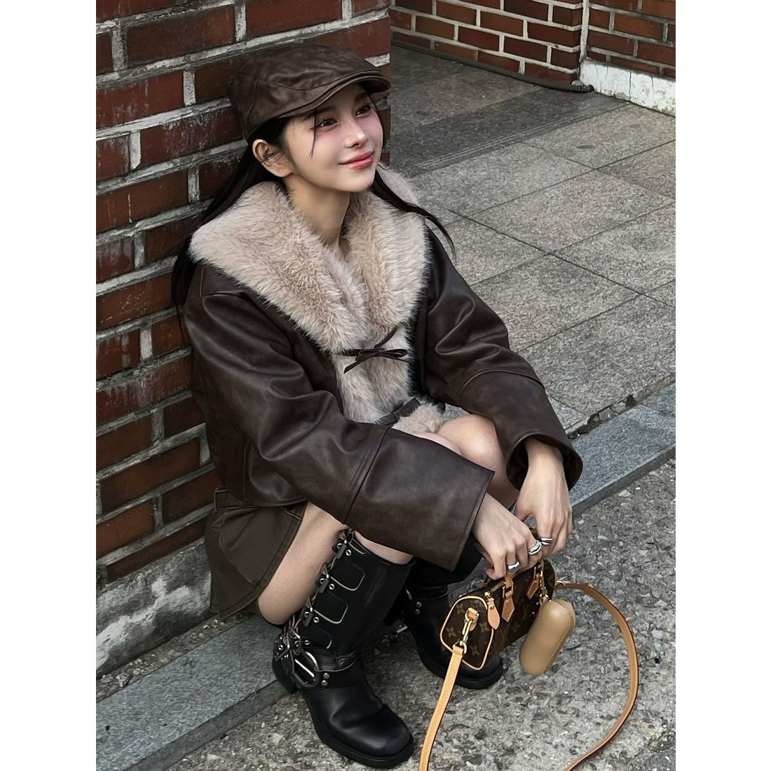 ダーリッチ Darich リボンベルトヴィンテージレザージャケット