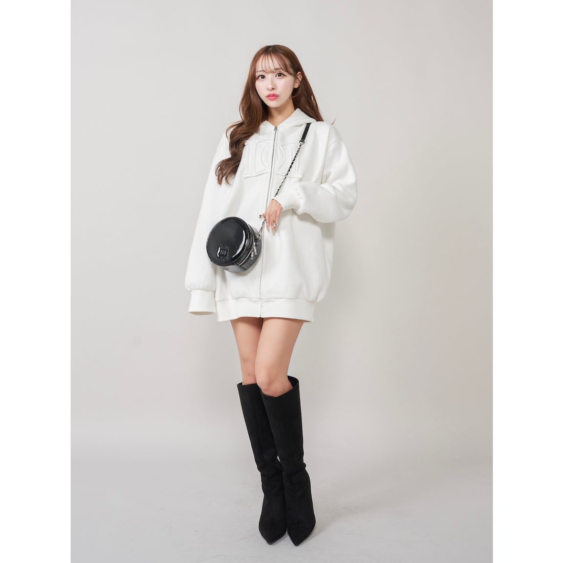 ダーリッチ Darich アップリケDDロゴパーカー （ホワイト） -靴