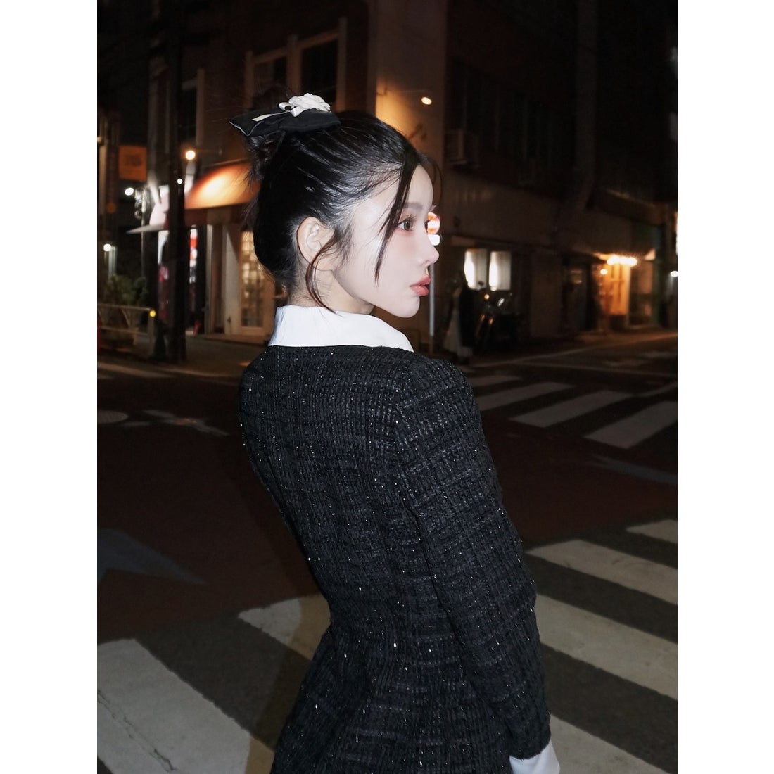 ダーリッチ Darich クラシカルボウタイツイードミニワンピース