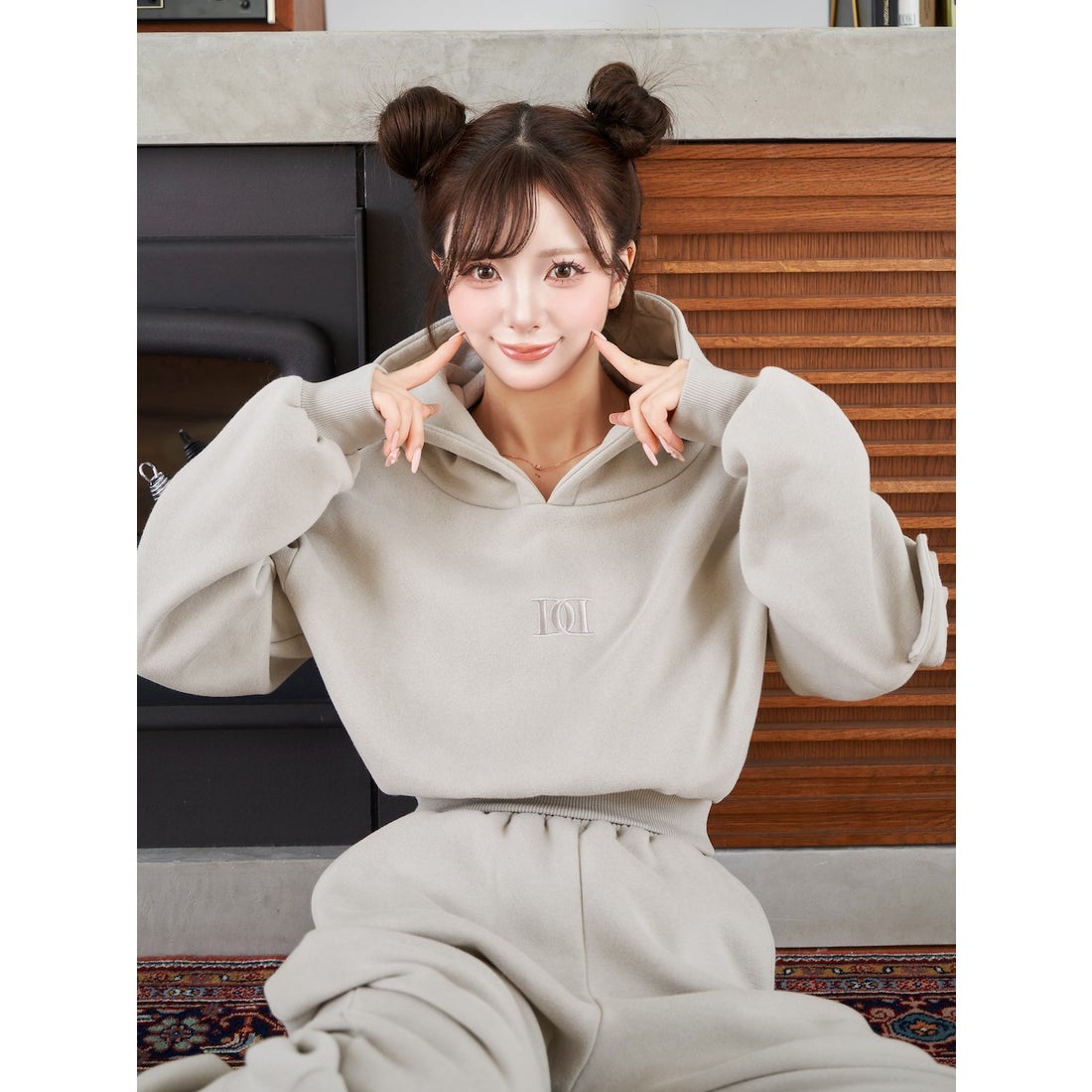 ダーリッチ Darich Dベアスタッズスウェットセットアップ （ピンク