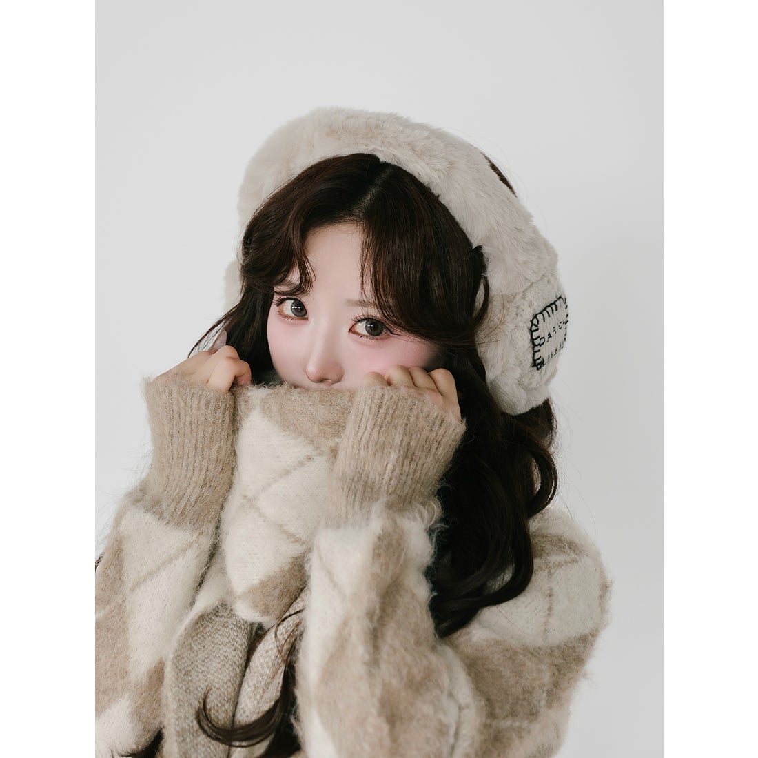 ダーリッチ Darich アーガイルニットアンサンブル （サックス