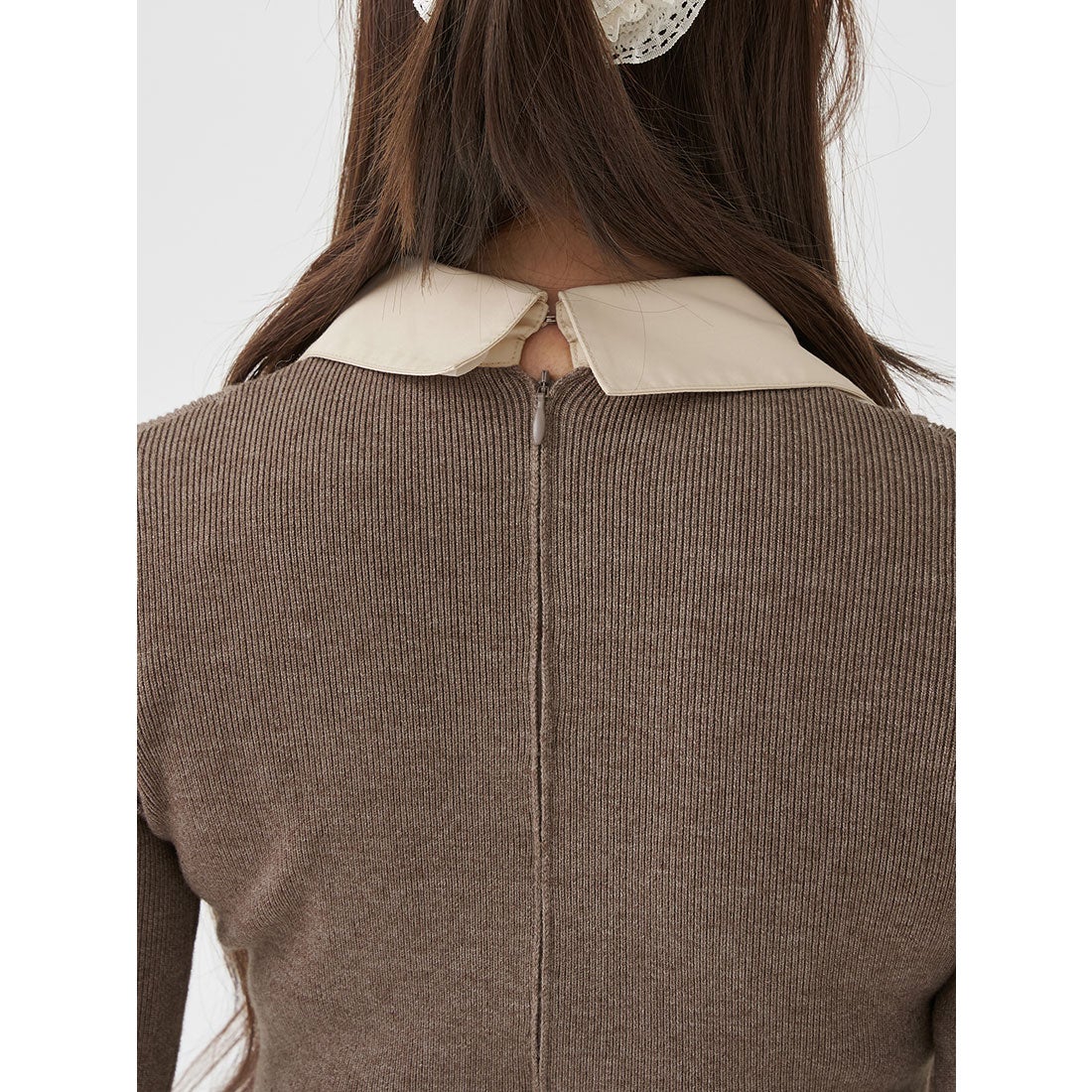 ダーリッチ Darich シャツドッキングプリーツミニワンピース （モカ