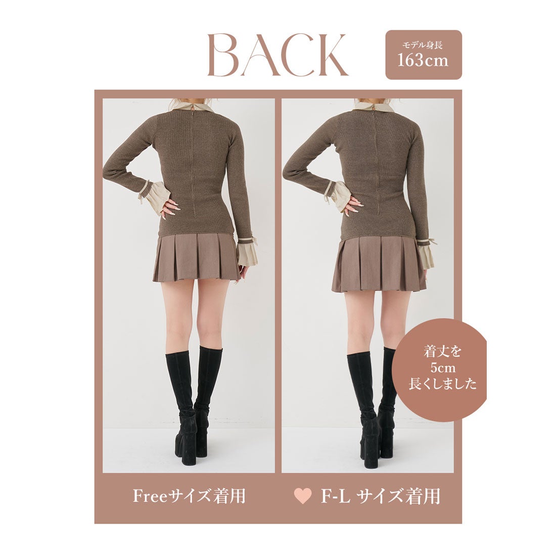 ダーリッチ Darich シャツドッキングプリーツミニワンピース （グレー