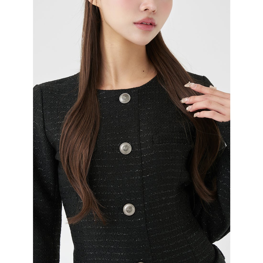 ダーリッチ Darich ボックスプリーツツイードミニワンピース