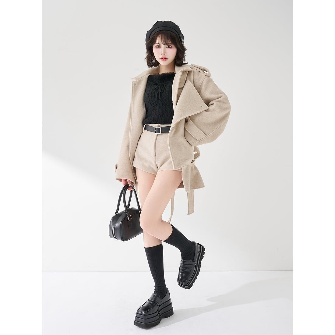 ダーリッチ Darich ドロップショルダージャケットコート （ベージュ