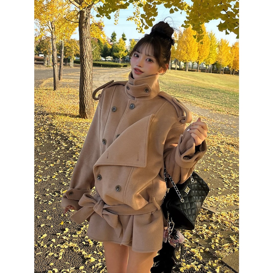 ダーリッチ Darich ドロップショルダージャケットコート （キャメル