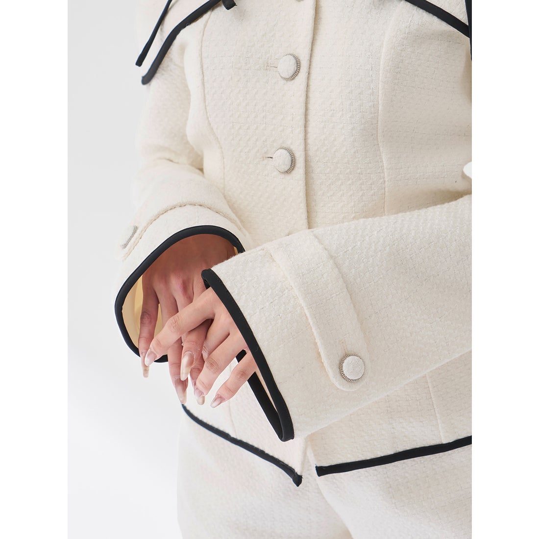 ダーリッチ Darich ボンディングツイードオフショルチュニック