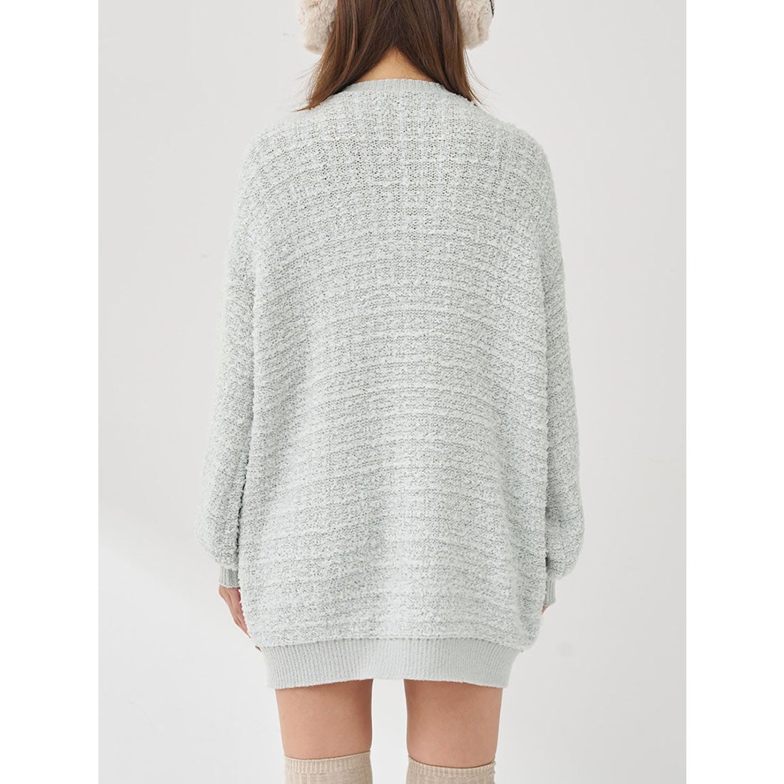 ダーリッチ Darich DDロゴツイードニットプルオーバー （ホワイト