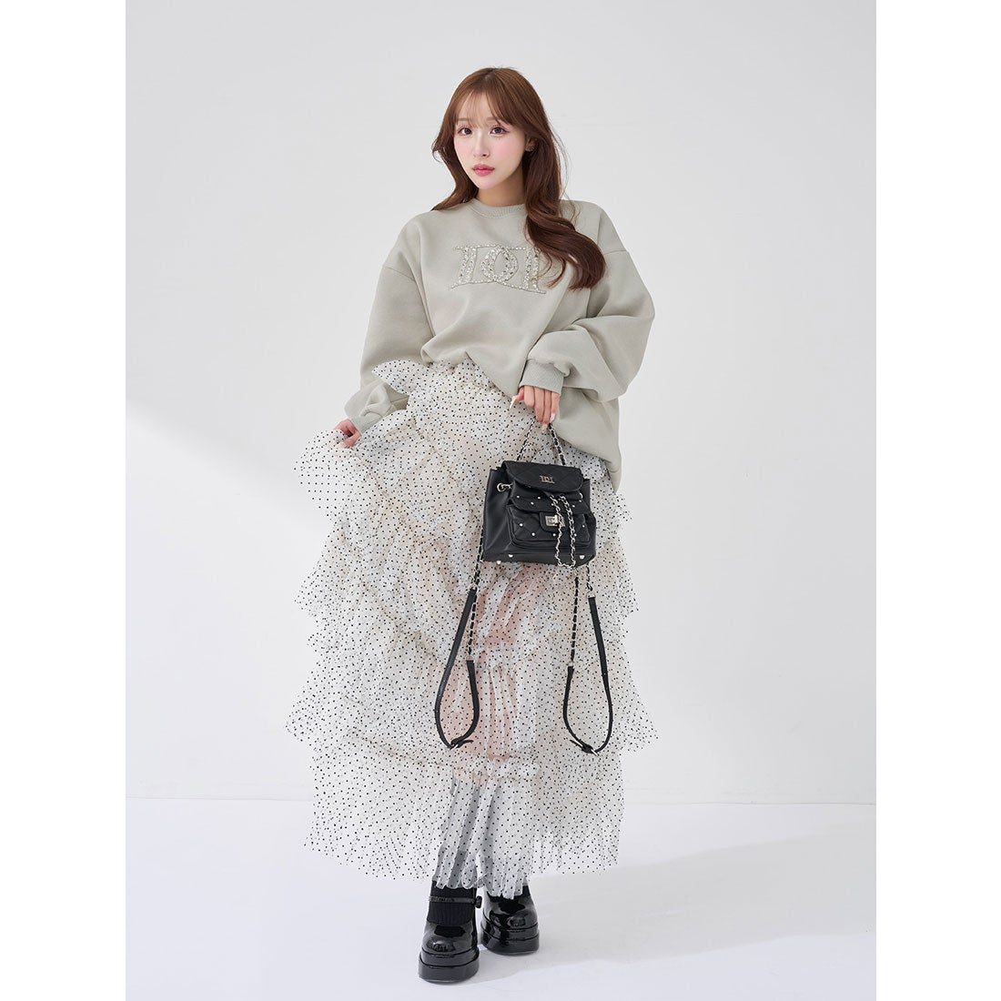 ダーリッチ Darich DDロゴビジュースウェットプルオーバー （グレー